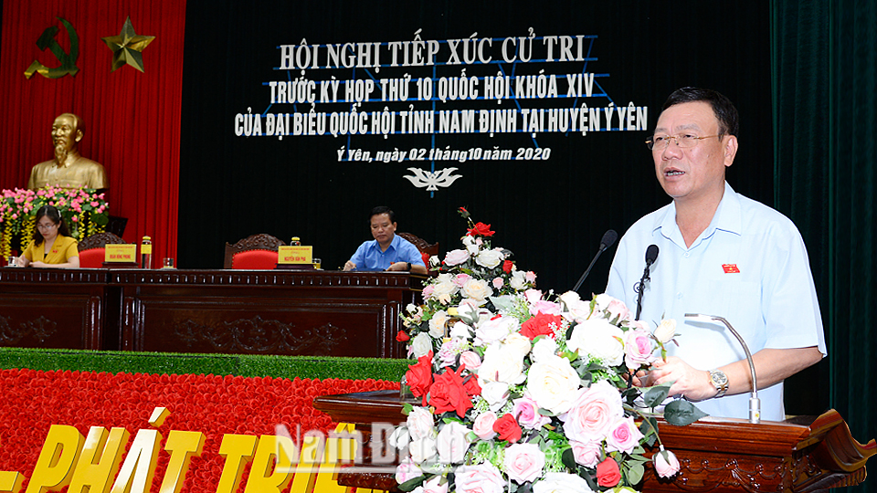 Đoàn đại biểu Quốc hội của tỉnh tiếp xúc cử tri các huyện Ý Yên, Mỹ Lộc, Trực Ninh, Giao Thủy