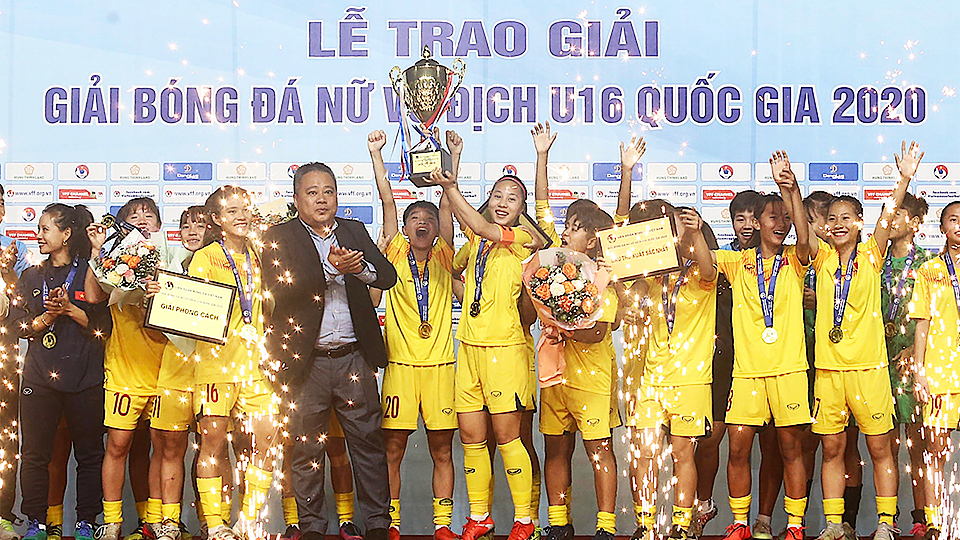 Giải bóng đá nữ U16 Vô địch Quốc gia 2020 Dự tuyển U16 Quốc gia lên ngôi vô địch