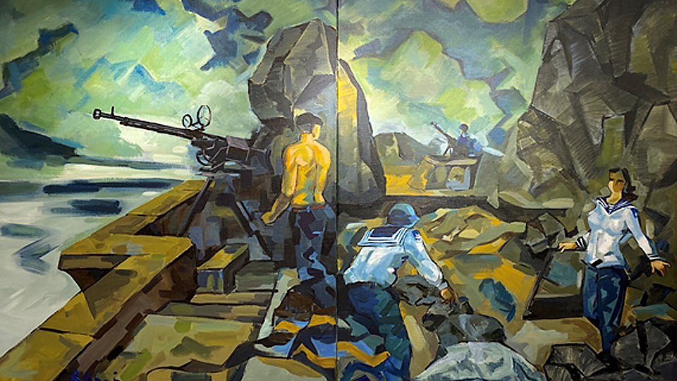 Trưng bày các tác phẩm mỹ thuật đề tài "Lực lượng vũ trang, chiến tranh cách mạng"