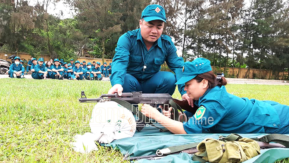 Xuân Trường nâng cao chất lượng huấn luyện dân quân, tự vệ