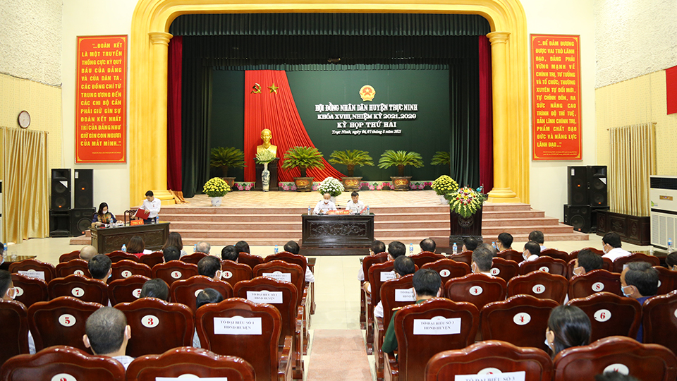 HĐND huyện Trực Ninh khóa XVIII tổ chức kỳ họp thứ hai