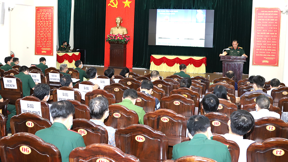 Thành phố Nam Định tập huấn diễn tập khu vực phòng thủ năm 2021