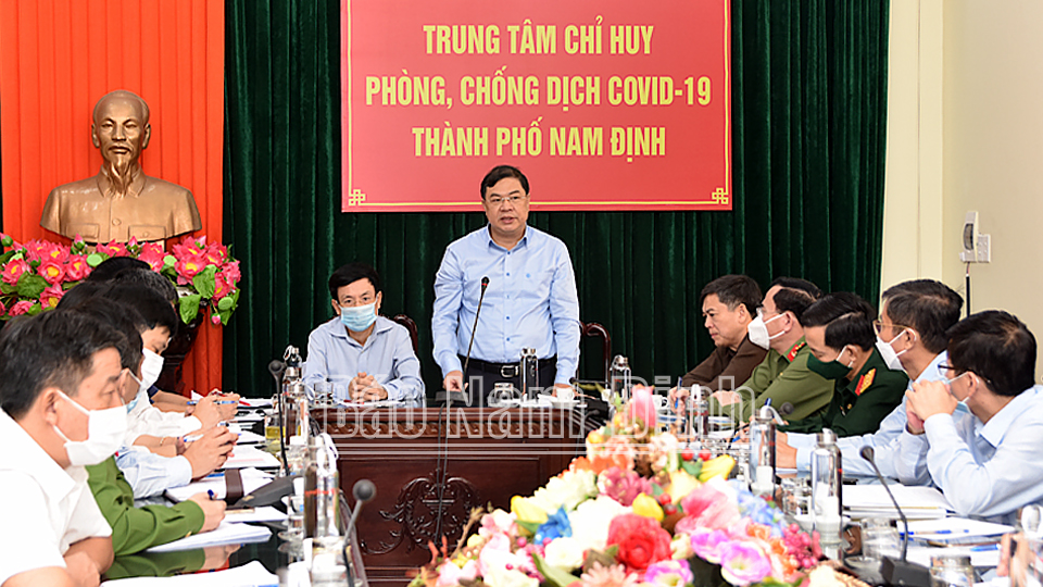Áp dụng các biện pháp phòng, chống dịch mức cao hơn (vùng vàng) đối với toàn bộ thành phố Nam Định