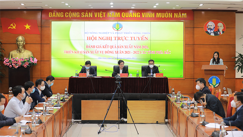 Hội nghị trực tuyến triển khai kế hoạch vụ đông xuân năm 2021-2022 các tỉnh phía Bắc
