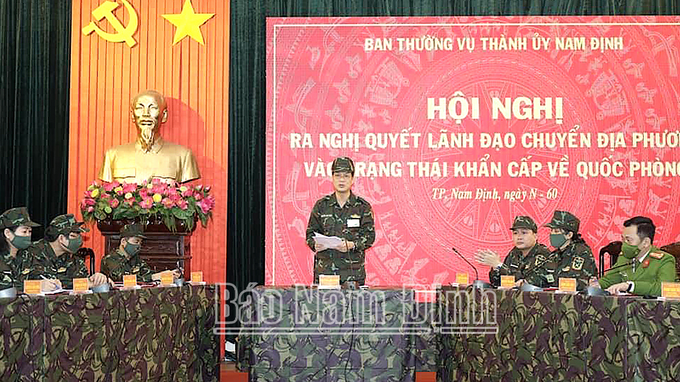 Thành phố Nam Định diễn tập khu vực phòng thủ năm 2021