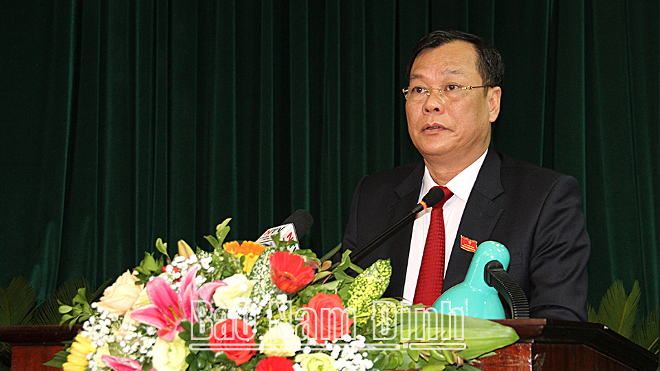 Phát biểu khai mạc kỳ họp của đồng chí Lê Quốc Chỉnh, Chủ tịch HĐND tỉnh