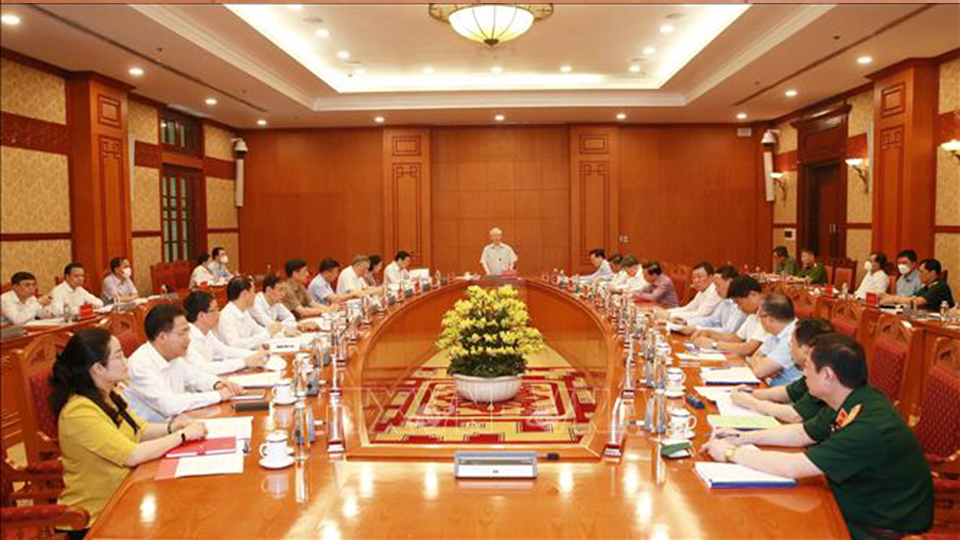 Tổng Bí thư Nguyễn Phú Trọng chủ trì cuộc họp về phòng chống tham nhũng, tiêu cực