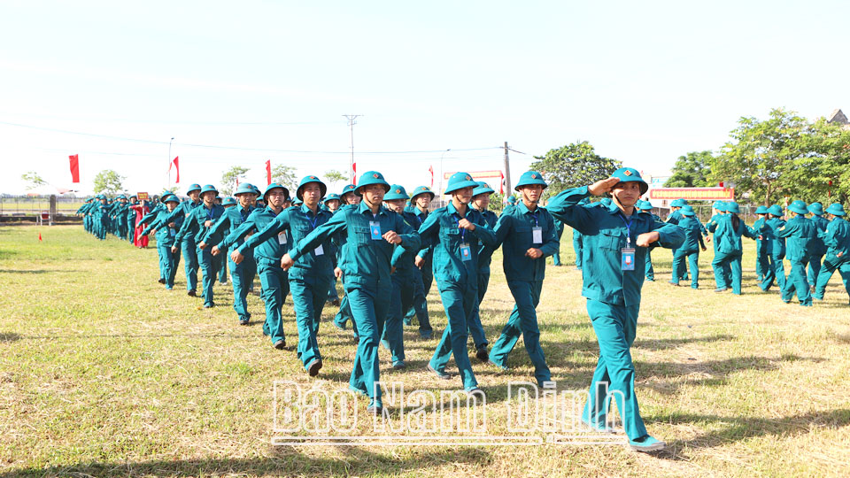 Hội thao Trung đội Dân quân cơ động các xã, thị trấn huyện Trực Ninh năm 2022