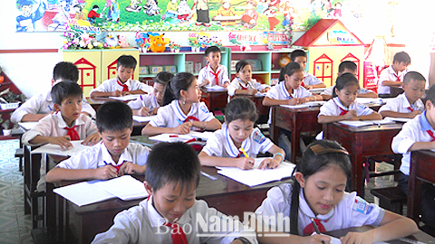 Trường Tiểu học Xuân Hòa (Xuân Trường) là đơn vị tích cực tham gia BHYT học sinh.