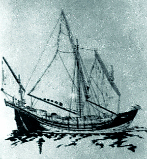 Thuyền buồm của Đội Hoàng Sa vào thế kỷ XVII-XVIII.