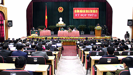 Quang cảnh kỳ họp thứ 11, HĐND tỉnh Hà Tĩnh khóa XVI