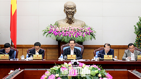 Thủ tướng Nguyễn Tấn Dũng phát biểu kết luận phiên họp. Ảnh: Đức Tám - TTXVN