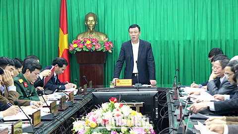 Đồng chí Đoàn Hồng Phong, Phó Bí thư Tỉnh ủy, Chủ tịch UBND tỉnh kết luận tại hội nghị.