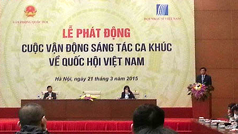 Chủ nhiệm Văn phòng Quốc hội Nguyễn Hạnh Phúc phát biểu tại lễ phát động