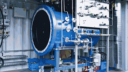  Máy chuyển đổi nhiên liệu từ nước và carbon dioxide. Ảnh: Sunfire GmbH