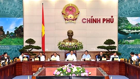 Thủ tướng Nguyễn Tấn Dũng chủ trì phiên họp Chính phủ tháng 4/2015. Ảnh: VGP