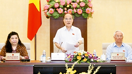  Chủ tịch Quốc hội Nguyễn Sinh Hùng phát biểu khai mạc Hội nghị. 