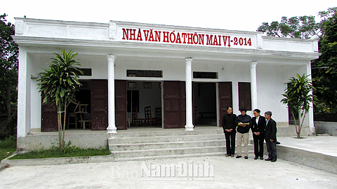 Nhà văn hoá thôn Mai Vị, xã Yên Tân xây dựng năm 2014 với kinh phí 200 triệu đồng.