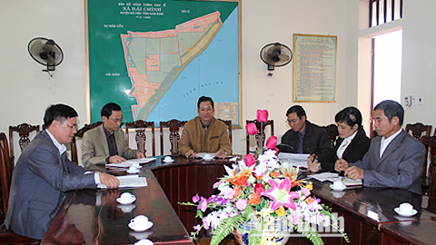 Ban Thường vụ Đảng ủy xã Hải Chính họp triển khai kế hoạch công tác.