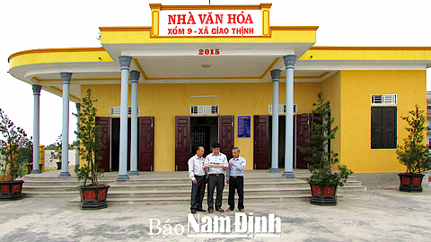 NVH xóm 9, xã Giao Thịnh được nhân dân đóng góp xây dựng với kinh phí 900 triệu đồng.