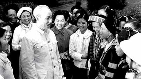 Chủ tịch Hồ Chí Minh - Người khởi xướng, xây dựng và hết lòng chăm lo cho khối đại đoàn kết toàn dân tộc. Ảnh: Tư liệu