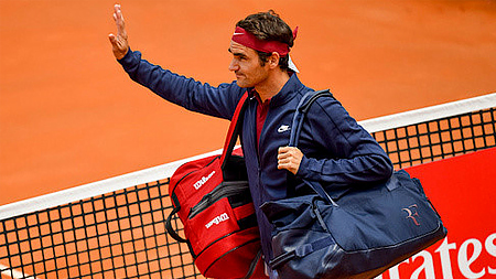 Federer sớm chia tay Rome Masters. (Ảnh: Getty). 