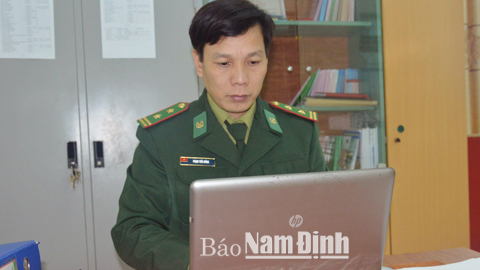 Trung tá Phạm Tiến Dũng Chính trị viên Đồn Biên phòng Ba Lạt