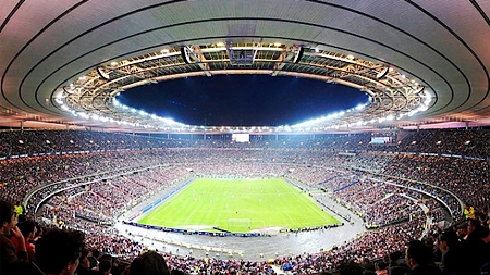 Sân vận động Stade de France, nơi diễn ra trận mở màn giữa hai đội Pháp và Romania.
