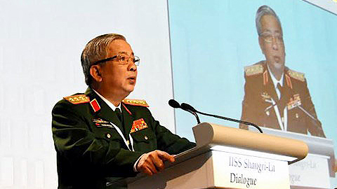 Thượng tướng Nguyễn Chí Vịnh phát biểu tại SLD 15 ngày 5-6.