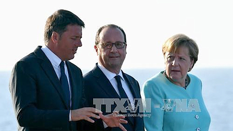 Các nhà lãnh đạo Đức, Pháp và Italia. 