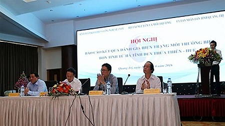 Hội nghị "Báo cáo kết quả đánh giá hiện trạng môi trường biển bốn tỉnh từ Hà Tĩnh đến Thừa Thiên-Huế”. 
