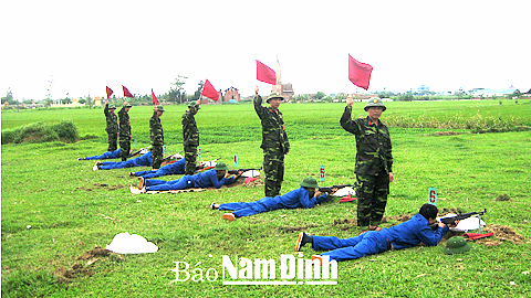 Lực lượng DQTV Thành phố Nam Định thường xuyên huấn luyện nâng cao khả năng SSCĐ.