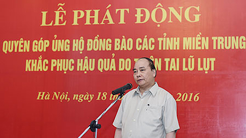 Thủ tướng Nguyễn Xuân Phúc phát biểu tại lễ phát động. Ảnh: VGP/Quang Hiếu