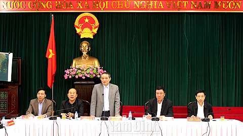 Đồng chí Trương Quang Nghĩa, Ủy viên BCH Trung ương Đảng, Bộ trưởng Bộ GTVT phát biểu kết luận hội nghị.