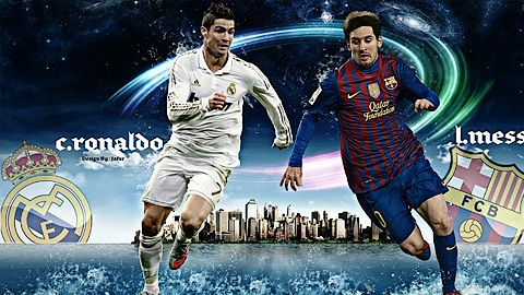 C. Ronaldo (trái) và L. Messi là hai ngôi sao không thể thay thế của Real Madrid và Barcelona.
