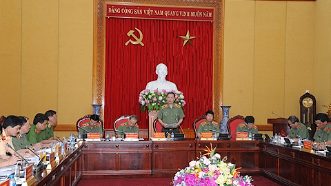 Bộ trưởng Tô Lâm phát biểu chỉ đạo hội nghị. Ảnh CAND