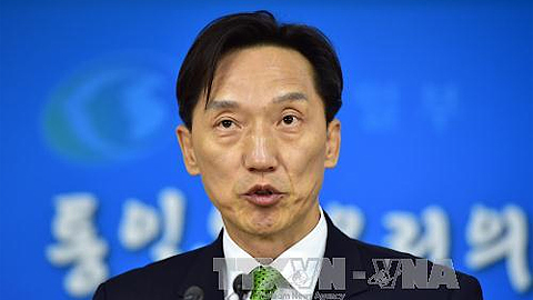 Người phát ngôn Bộ Thống nhất Hàn Quốc Lee Duk-haeng. Ảnh: AFP/TTXVN