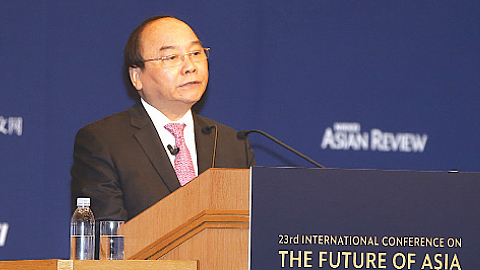 Thủ tướng Nguyễn Xuân Phúc phát biểu tại Lễ khai mạc Hội nghị Tương lai châu Á lần thứ 23.