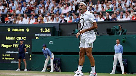 Wimbledon là danh hiệu Grand Slam thứ hai mà Roger Federer giành được trong năm nay, sau chức vô địch Úc mở rộng hồi tháng một. Ảnh: Reuters