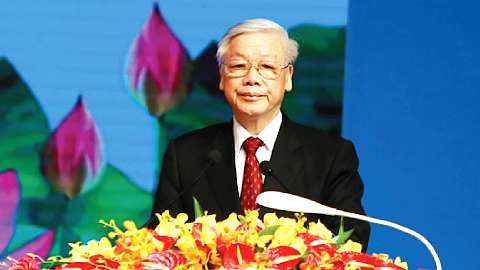 Tổng Bí thư Nguyễn Phú Trọng phát biểu tại Lễ kỷ niệm.