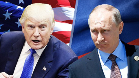 Tổng thống Mỹ Donald Trump (trái) và người đồng cấp Nga Vladimir Putin.