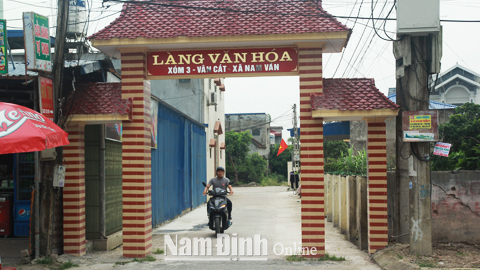 Nhiều năm liền khu dân cư xóm 3 Vân Cát, xã Nam Vân (TP Nam Định) được công nhận là làng văn hóa.