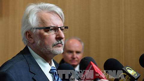Ngoại trưởng Waszczykowski khẳng định việc NATO triển khai binh sĩ tại Ba Lan không tạo ra bất cứ mối đe dọa nào với Nga. Ảnh: EPA/TTXVN