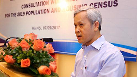 Ông Nguyễn Bích Lâm, Tổng cục trưởng Tổng cục Thống kê phát biểu.