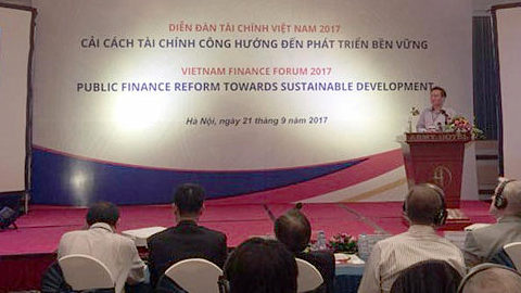 Diễn đàn Tài chính Việt Nam 2017 với chủ đề “Cải cách tài chính công hướng đến phát triển bền vững”.