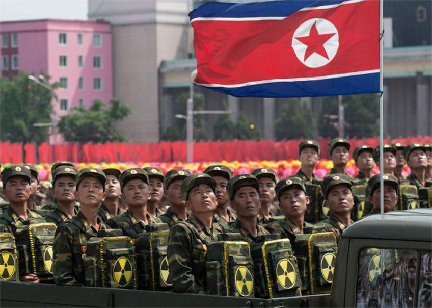 Binh sĩ Triều Tiên trong một buổi lễ duyệt binh ở Bình Nhưỡng. Ảnh: AFP