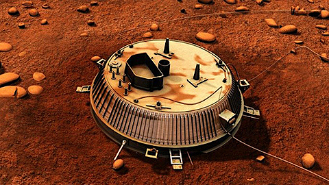  Tàu thám hiểm Huygens đáp xuống mặt trăng Titan vào ngày 14/1/2015. Ảnh: Science Alert.