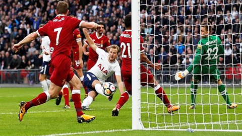 Tình huống Harry Kane ấn định tỉ số 4-1 cho Tottenham.