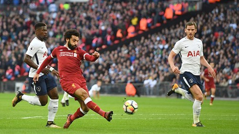 Salah ghi bàn duy nhất cho các vị khách Liverpool ở trận này. 