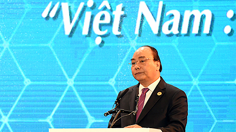 Thủ tướng Chính phủ Nguyễn Xuân Phúc phát biểu khai mạc Hội nghị Thượng đỉnh Kinh doanh Việt Nam - VBS 2017.